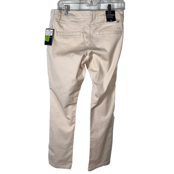 Size 27 Volcom Denim Pink Woman Jeans Slim Straight Regular Fit With pockets - Picture 4 of 9